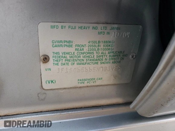 2005 Subaru Forester XS с VIN JF1SG65665H733429, выставлен на аукционе Copart как лот 52937625 с пробегом 157 613 миль миль и Списание • Salvage title. История ставок и продаж доступна на DreamBid. Изображение 15.