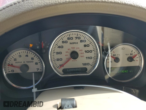 2006 Ford F-150 XLT with VIN 1FTPW14556KB84762, listed as a Copart auction lot 59753685 with 219,242 mi miles and Salvage title. Bid and sale history available at DreamBid. Image 9.