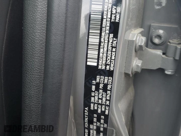 2023 Jeep Renegade Latitude with VIN ZACNJDB1XPPP40785, listed as a Copart auction lot 51435085 with 52,905 mi miles and Salvage Title. Bid and sale history available at DreamBid. Image 13.