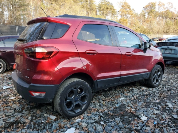 2018 Ford EcoSport SES with VIN MAJ6P1CL8JC174244, listed as a Copart auction lot 80686094 with 106,376 mi miles and Salvage Title. Bid and sale history available at DreamBid. Image 3.