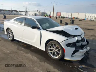 2023 Dodge Charger GT with VIN 2C3CDXHG1PH649165, listed as a IAAI auction lot 41459802 with 25,481 mi miles and . Bid and sale history available at carsss.com. Image 1.