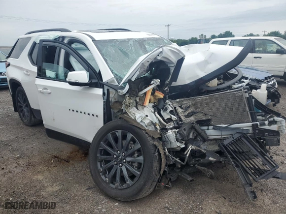 2022 Chevrolet Traverse RS with VIN 1GNEVJKW7NJ182884, listed as a Copart auction lot 65578644 with 0 mi miles and Salvage Title. Bid and sale history available at carsss.com. Image 4.