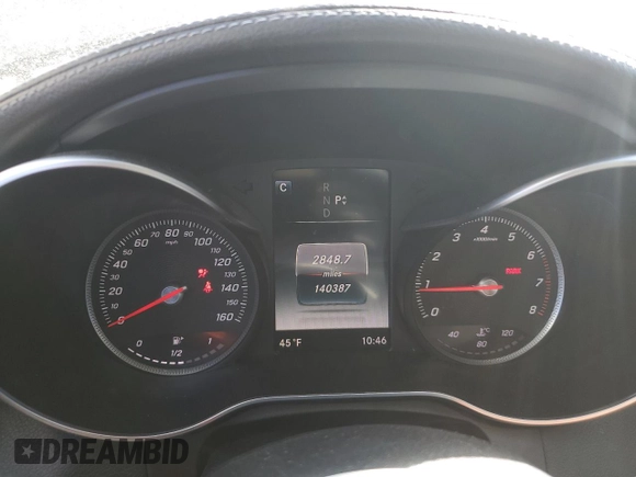 2016 Mercedes-Benz C 300 Luxury with VIN 55SWF4KB0GU100530, listed as a Copart auction lot 47848485 with 140,387 mi miles and Salvage Title. Bid and sale history available at carsss.com. Image 9.