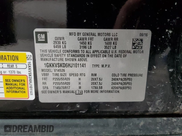 2017 GMC Acadia Limited z VIN 1GKKVSKD6HJ101141, wystawiony jako Copart lot #47449635 z przebiegiem 80 336 mil mil oraz Szkoda całkowita • Salvage title. Historia ofert i sprzedaży dostępna na DreamBid. Obrazek 14.
