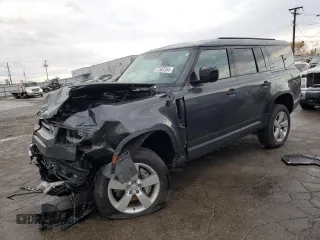 2023 Land Rover Defender with VIN SALEVFEU1P2142841, listed as a Copart auction lot 77387354 with 21,441 mi miles and Salvage title. Bid and sale history available at DreamBid. Image 1.