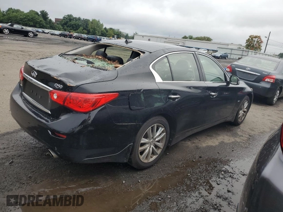 2017 Infiniti Q50 2.0t Sport with VIN JN1CV7ARXHM681506, listed as a Copart auction lot 66861994 with 97,493 mi miles and Salvage Title. Bid and sale history available at carsss.com. Image 3.