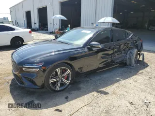 2024 Genesis G70 2.5T z VIN KMTG34SC0RU136981, wystawiony jako Copart lot #55436935 z przebiegiem 13 577 mil mil oraz Szkoda całkowita • Salvage title. Historia ofert i sprzedaży dostępna na DreamBid. Obrazek 1.