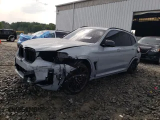 2022 BMW X3 M with VIN 5YM13EC0XN9J56822, listed as a Copart auction lot 49873974 with 7,396 mi miles and Salvage Title. Bid and sale history available at carsss.com. Image 1.
