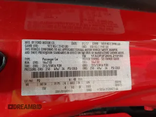 2017 Ford Focus SE with VIN 1FADP3F26HL219150, listed as a IAAI auction lot 42605506 with 131,470 mi miles and . Bid and sale history available at DreamBid. Image 9.