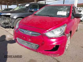 2012 Hyundai Accent GLS with VIN KMHCT4AE1CU233593, listed as a IAAI auction lot 41789183 with 130,681 mi miles. Bid and sale history available at carsss.com. Image 6.