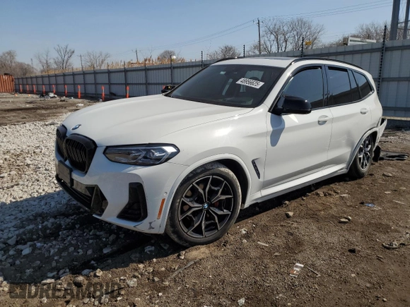 2022 BMW X3 M40i with VIN 5UX83DP03N9K37297, listed as a Copart auction lot 48956625 with 28,165 mi miles and Salvage Title. Bid and sale history available at DreamBid. Image 1.