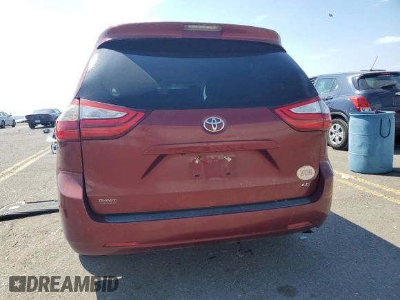 2017 Toyota Sienna LE Auto Access Seat with VIN 5TDKZ3DC7HS791480, listed as a Copart auction lot 68113304 with 130,258 mi miles and Salvage Title. Bid and sale history available at carsss.com. Image 6.