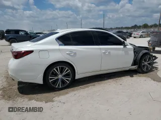 2018 Infiniti Q50 3.0t LUXE with VIN JN1EV7AR1JM444854, listed as a Copart auction lot 52797955 with 101,852 mi miles and Salvage Title. Bid and sale history available at carsss.com. Image 3.
