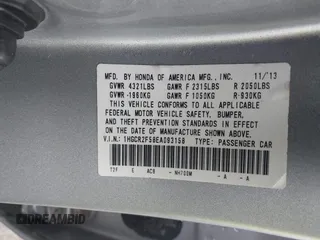 2014 Honda Accord Sport with VIN 1HGCR2F58EA093158, listed as a IAAI auction lot 41597368 with 121,990 mi miles and . Bid and sale history available at DreamBid. Image 9.
