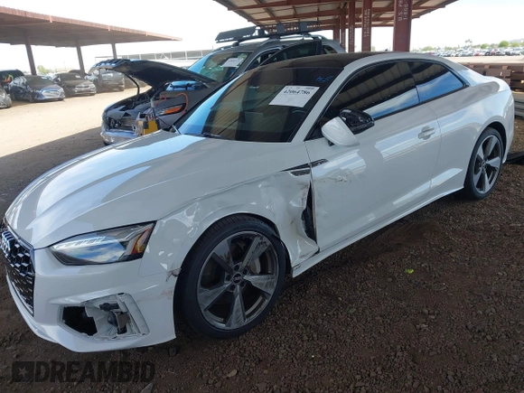 2021 Audi A5 S line Premium Plus z VIN WAUTAAF56MA029485, wystawiony jako IAAI lot #42064786 z przebiegiem 53 808 mil mil oraz . Historia ofert i sprzedaży dostępna na DreamBid. Obrazek 17.
