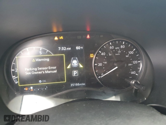 2021 Nissan Kicks SV with VIN 3N1CP5CV0ML470067, listed as a Copart auction lot 45164195 with 35,166 mi miles and Salvage Title. Bid and sale history available at DreamBid. Image 9.
