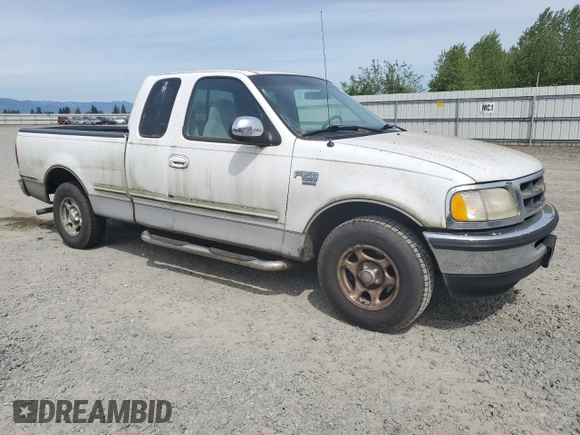 1998 Ford F-150 with VIN 2FTZX1766WCA27840, listed as a Copart auction lot 56186495 with 147,127 mi miles and Clean title. Bid and sale history available at DreamBid. Image 4.