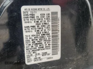 2012 Nissan Rogue S with VIN JN8AS5MT0CW274532, listed as a Copart auction lot 87309864 with 218,298 mi miles and Salvage Title. Bid and sale history available at DreamBid. Image 16.