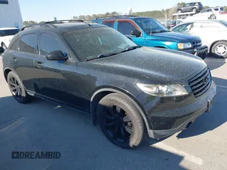 2008 Infiniti FX35 with VIN JNRAS08W08X205814, listed as a IAAI auction lot 41894380 with 179,981 mi miles. Bid and sale history available at carsss.com. Image 1.