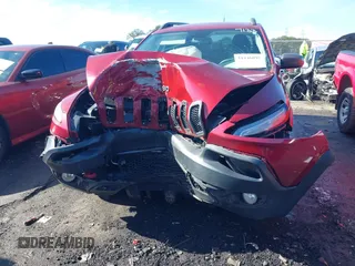 2014 Jeep Cherokee Trailhawk with VIN 1C4PJMBS0EW257133, listed as a IAAI auction lot 41446095 with 82,285 mi miles and . Bid and sale history available at DreamBid. Image 6.