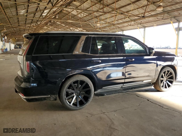 2021 Cadillac Escalade Premium Luxury with VIN 1GYS4CKL6MR263319, listed as a Copart auction lot 80558024 with 40,348 mi miles and Salvage Title. Bid and sale history available at carsss.com. Image 3.