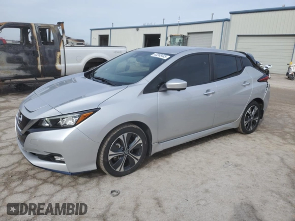 2020 Nissan LEAF SV Plus with VIN 1N4BZ1CP5LC300588, listed as a Copart auction lot 43265445 with 44,510 mi miles and Salvage Title. Bid and sale history available at DreamBid. Image 1.