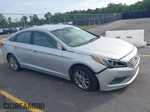 2016 Hyundai Sonata SE with VIN 5NPE24AF9GH355823, listed as a IAAI auction lot 42081692 with 156,394 mi miles and . Bid and sale history available at carsss.com. Image 1.