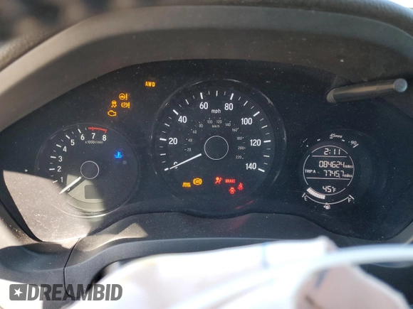 2018 Honda HR-V EX-L Navi with VIN 3CZRU6H78JM707582, listed as a Copart auction lot 45268565 with 84,624 mi miles and Salvage Title. Bid and sale history available at carsss.com. Image 9.