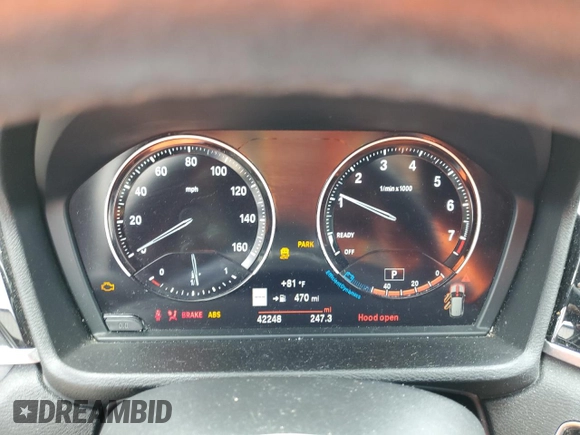 2019 BMW X1 sDrive28i with VIN WBXHU7C57K5L10243, listed as a Copart auction lot 48959423 with 42,248 mi miles and . Bid and sale history available at DreamBid. Image 9.