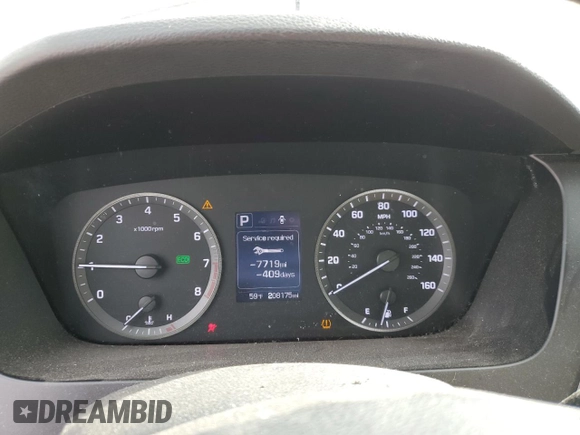 2017 Hyundai Sonata SE with VIN 5NPE24AF0HH514214, listed as a Copart auction lot 49087525 with 208,175 mi miles and Salvage Title. Bid and sale history available at carsss.com. Image 9.