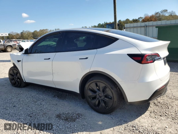 2025 Tesla Model Y Long Range with VIN 7SAYGDED3SA339079, listed as a Copart auction lot 82041424 with 1,793 mi miles and Salvage Title. Bid and sale history available at DreamBid. Image 2.