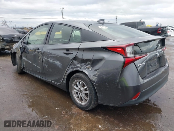 2021 Toyota Prius L Eco with VIN JTDKAMFUXM3143646, listed as a IAAI auction lot 41507110 with 207,238 mi miles. Bid and sale history available at carsss.com. Image 3.