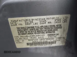 2008 Nissan Sentra S z VIN 3N1AB61E88L684115, wystawiony jako IAAI lot #42176197 z przebiegiem 178 180 mil mil oraz . Historia ofert i sprzedaży dostępna na DreamBid. Obrazek 9.