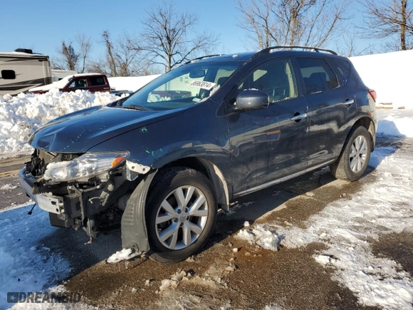 2013 Nissan Murano SL with VIN JN8AZ1MW4DW308620, listed as a Copart auction lot 86963814 with 130,652 mi miles and Salvage Title. Bid and sale history available at carsss.com. Image 1.