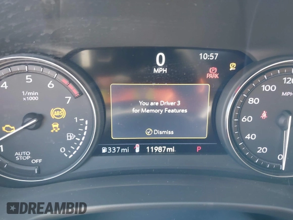 2020 Cadillac XT4 FWD Sport with VIN 1GYFZER4XLF032646, listed as a IAAI auction lot 42078928 with 11,987 mi miles and . Bid and sale history available at DreamBid. Image 7.