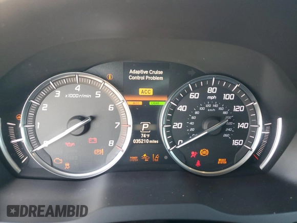 2019 Acura MDX Sport Hybrid w/Technology Pkg with VIN 5J8YD7H56KL000006, listed as a Copart auction lot 80304284 with 35,210 mi miles and Salvage Title. Bid and sale history available at carsss.com. Image 9.