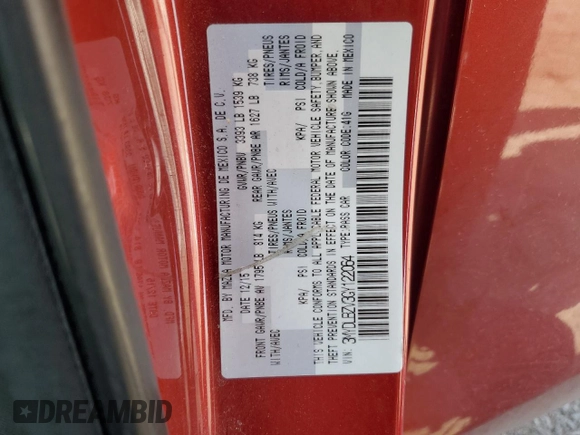 2016 Scion iA z VIN 3MYDLBZV3GY122064, wystawiony jako Copart lot #57616435 z przebiegiem 100 556 mil mil oraz Szkoda całkowita • Salvage title. Historia ofert i sprzedaży dostępna na DreamBid. Obrazek 12.