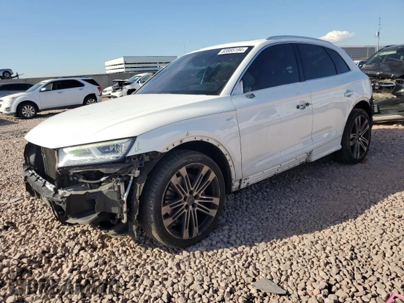 2018 Audi SQ5 Premium Plus with VIN WA1A4AFYXJ2188005, listed as a Copart auction lot 83885194 with 90,898 mi miles and Salvage Title. Bid and sale history available at DreamBid. Image 1.