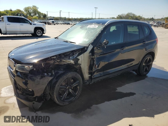 2017 BMW X3 xDrive28i with VIN 5UXWX9C35H0W80200, listed as a Copart auction lot 43556204 with 80,252 mi miles and Clean Title. Bid and sale history available at DreamBid. Image 1.