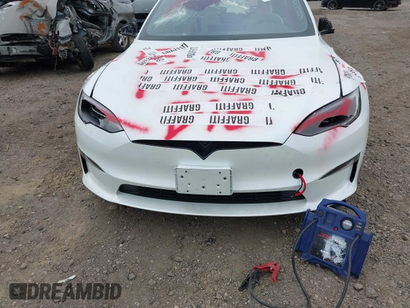 2023 Tesla Model S Plaid with VIN 5YJSA1E68PF507197, listed as a IAAI auction lot 42062258 with Not provided miles and . Bid and sale history available at DreamBid. Image 12.