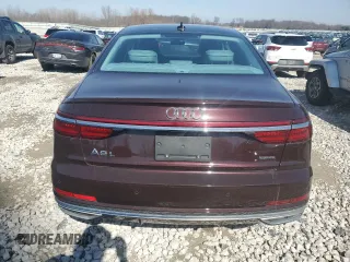 2020 Audi A8 with VIN WAU8DAF84LN014109, listed as a Copart auction lot 48527885 with 17,319 mi miles and Non Repairable. Bid and sale history available at carsss.com. Image 6.
