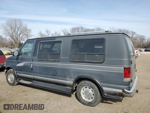 1995 Ford Econoline Cargo with VIN 1FDEE14N2SHA25954, listed as a Copart auction lot 44101475 with 191,730 mi miles and Salvage Title. Bid and sale history available at carsss.com. Image 2.