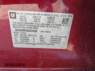 2016 GMC Sierra 1500 SLT with VIN 3GTU2NEC6GG280086, listed as a IAAI auction lot 41293941 with 153,600 mi miles and . Bid and sale history available at DreamBid. Image 9.