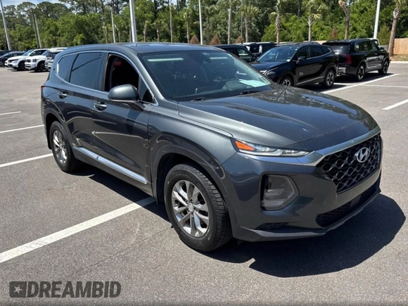 2019 Hyundai Santa Fe SE with VIN 5NMS23AD6KH135184, listed as a Copart auction lot 55706565 with 196,819 mi miles and Clean Title. Bid and sale history available at carsss.com. Image 1.