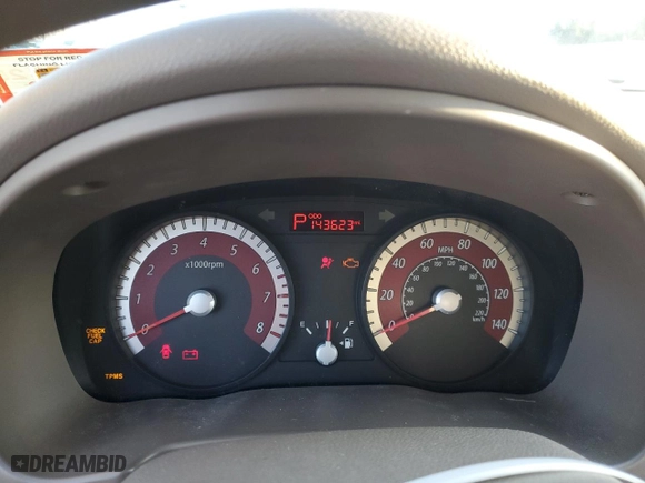 2010 Kia Rio LX with VIN KNADH4A3XA6624135, listed as a Copart auction lot 45455745 with 143,623 mi miles and Salvage Title. Bid and sale history available at carsss.com. Image 9.