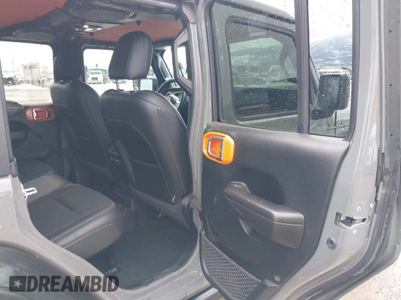 2021 Jeep Wrangler Unlimited Willys with VIN 1C4HJXDN6MW664417, listed as a IAAI auction lot 41598605 with 37,963 mi miles and . Bid and sale history available at DreamBid. Image 8.