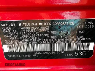 2020 Mitsubishi Eclipse Cross ES with VIN JA4AS3AA0LZ013056, listed as a IAAI auction lot 34917042 with 70,185 mi miles and . Bid and sale history available at DreamBid. Image 9.