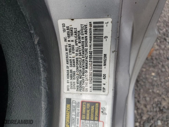 2004 Honda Civic LX with VIN 1HGEM21534L016540, listed as a Copart auction lot 78298754 with 263,380 mi miles and Clean Title. Bid and sale history available at carsss.com. Image 12.