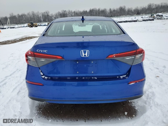 2023 Honda Civic Sedan LX with VIN 2HGFE2F2XPH534050, listed as a Copart auction lot 44612855 with 19,076 mi miles and Salvage Title. Bid and sale history available at carsss.com. Image 6.
