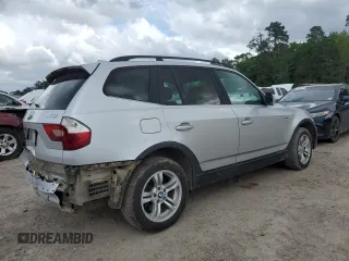 2006 BMW X3 3.0i with VIN WBXPA93466WD29294, listed as a Copart auction lot 51621175 with 235,144 mi miles and Salvage Title. Bid and sale history available at carsss.com. Image 3.